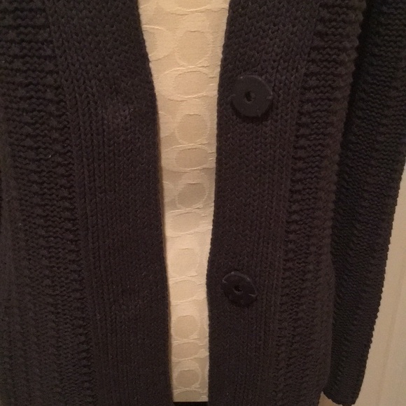CAbi Gray Long cardigan sweater with snap buttons - Picture 3 of 6